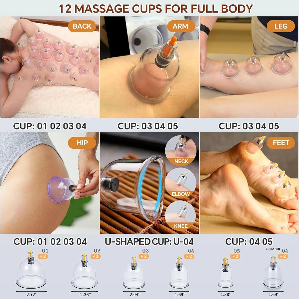 Set Ventuze Profesionale pentru terapie corp | CupX