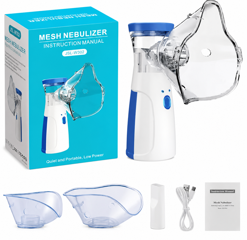 Nebulizator portabil ultrasunete | Aparat aerosoli cu masca adult &amp; copil